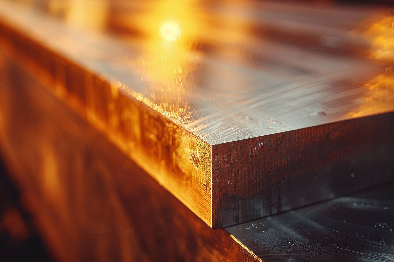 Produits sidérurgiques présentés sur un fond neutre